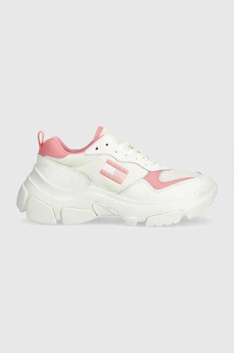 Αθλητικά Tommy Jeans TJW LIGHTWEIGHT HYBRID RUNNER χρώμα: άσπρο, EN0EN02566