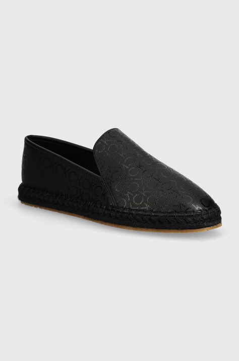 Εσπαντρίγιες Calvin Klein ESPADRILLE EPI MONO χρώμα: μαύρο, HW0HW01917