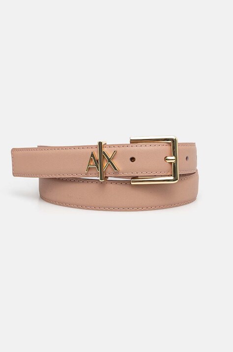 Δερμάτινη ζώνη Armani Exchange χρώμα: μαύρο, 941182 4R759