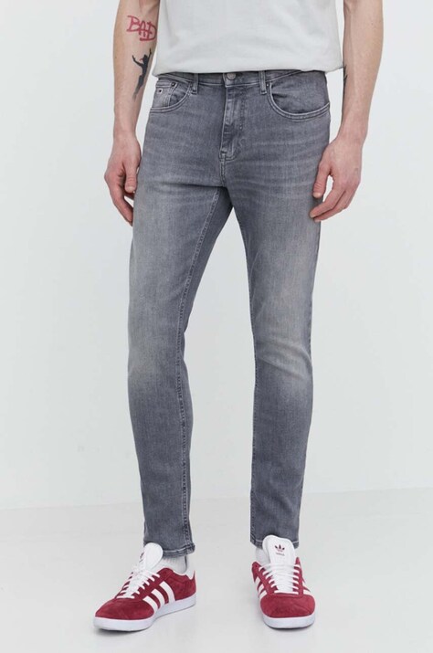 Τζιν παντελόνι Tommy Jeans χρώμα: γκρι, DM0DM18731