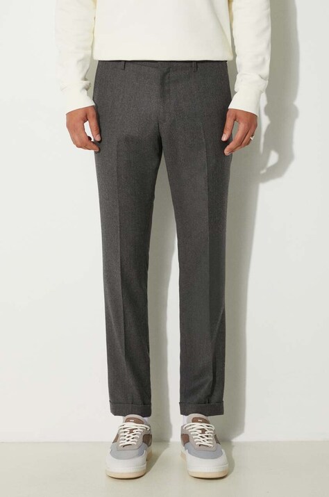 Μάλλινα παντελόνια Paul Smith χρώμα: γκρι, M1R-150M-G00109