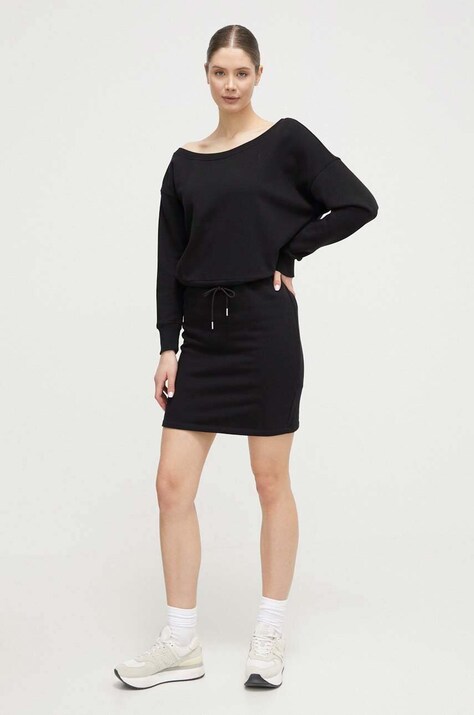 Φόρεμα DKNY χρώμα: μαύρο