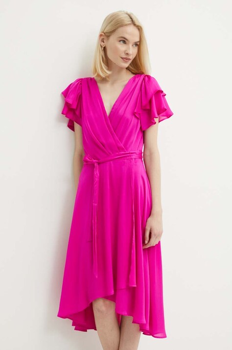 Φόρεμα DKNY χρώμα: ροζ, DD4AQ571