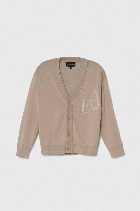 Παιδικό κάρδιγκαν Emporio Armani χρώμα: καφέ