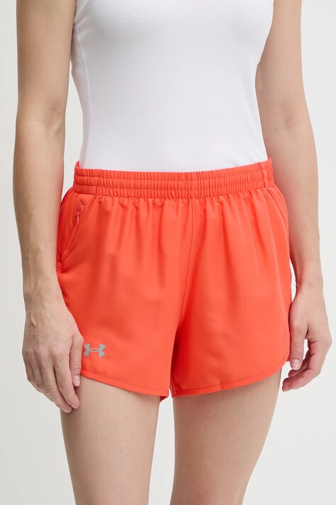 Σορτς τρεξίματος Under Armour Fly By χρώμα: κίτρινο