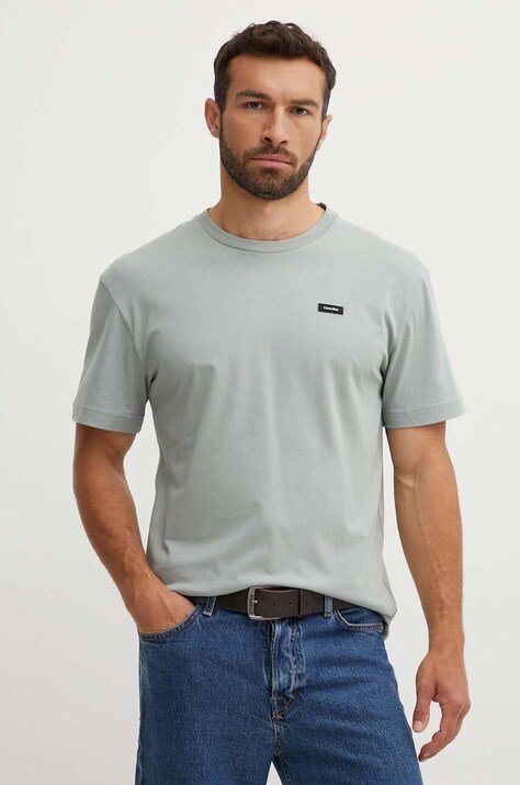Βαμβακερό μπλουζάκι Calvin Klein ανδρικά, χρώμα: μαύρο