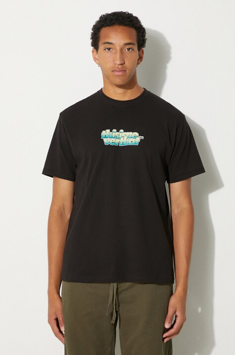 Βαμβακερό μπλουζάκι thisisneverthat Gradient OL-Logo Tee ανδρικό, χρώμα: μαύρο, TN241TTSST11