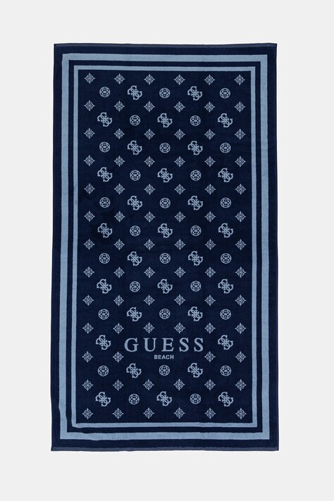 Βαμβακερή πετσέτα Guess χρώμα: ναυτικό μπλε, E5GZ08 SG00P