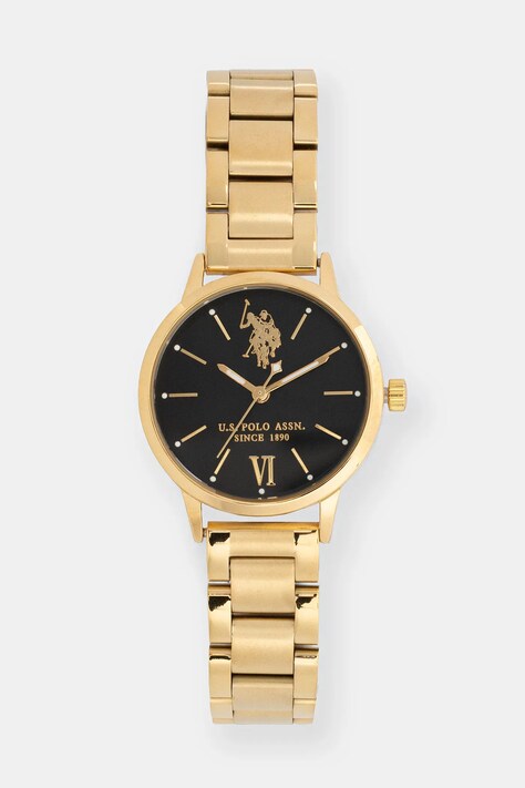 Ρολόι U.S. Polo Assn. EVELYN χρώμα: χρυσαφί, USP5894YG