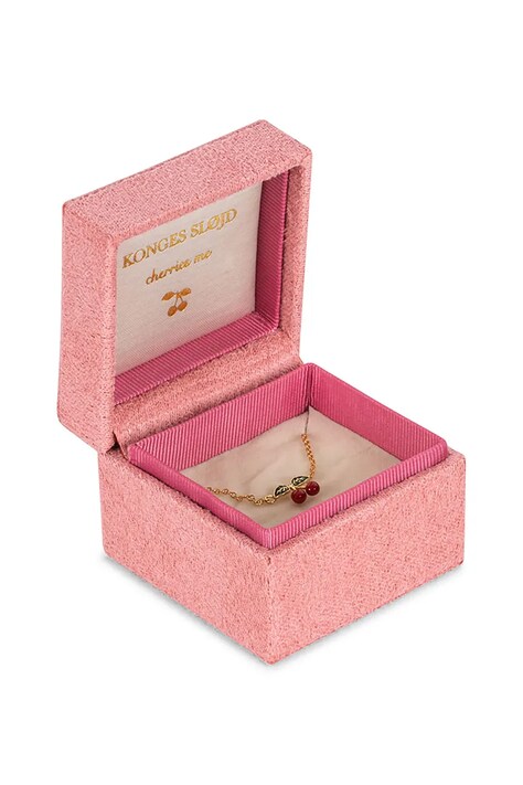 Κολιέ από επιχρυσωμένο ασήμι Konges Sløjd 24K GOLD PLATING CHERRY NECKLACE KS102265