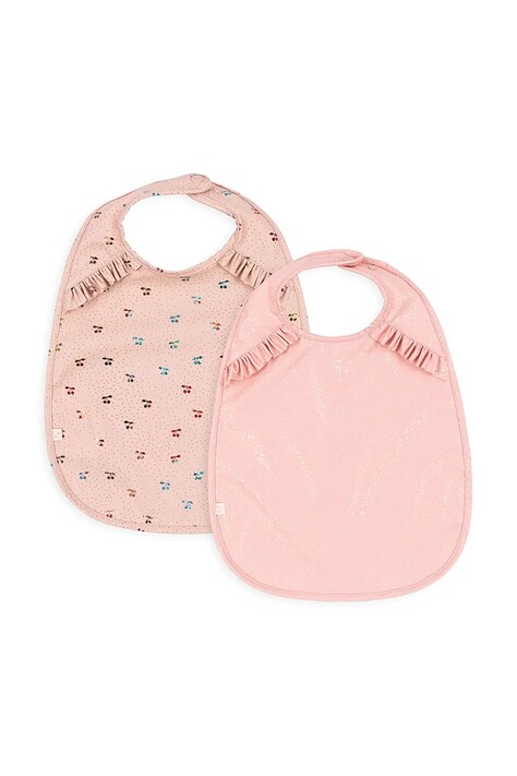 Βρεφική σαλιάρα Konges Sløjd 2 PACK DINNER BIB WITH FRILL 2-pack KS103156