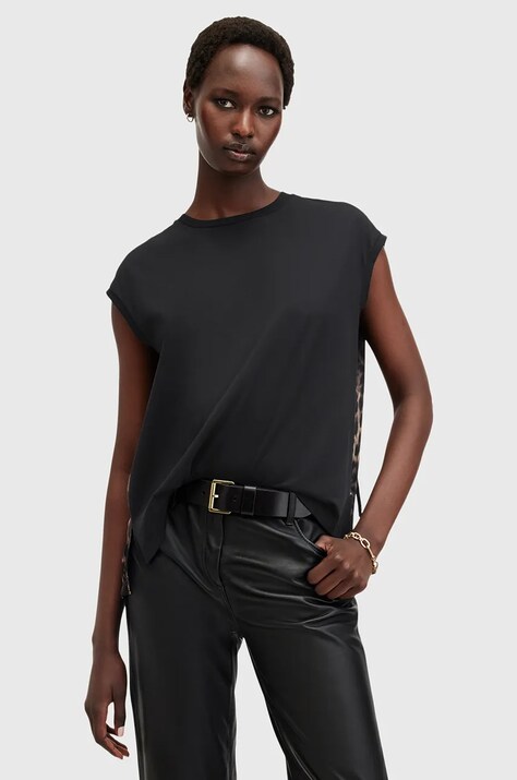 Μπλουζάκι AllSaints KALMA χρώμα: μαύρο, W189JB