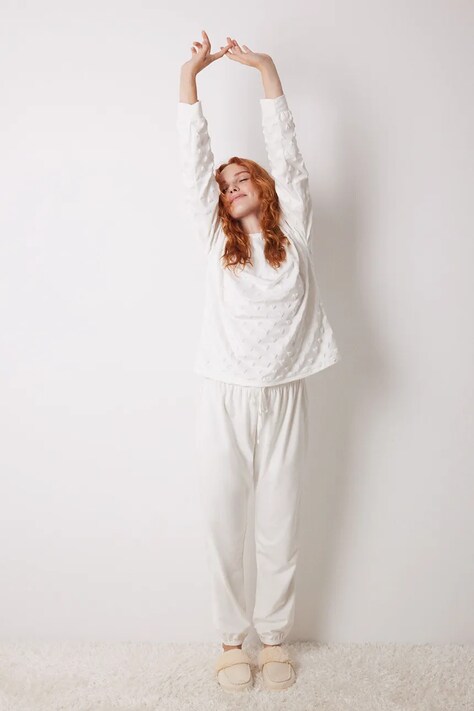 Πιτζάμα women'secret LOVE ACTUALLY GENERIC PJ χρώμα: μπεζ, 4758234