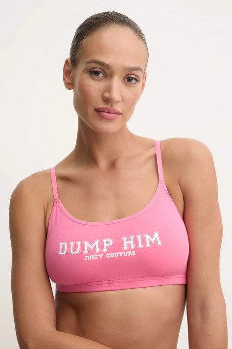 Σουτιέν Juicy Couture JUICY SLOGAN BRALETTE χρώμα: ροζ, JCTBT125954