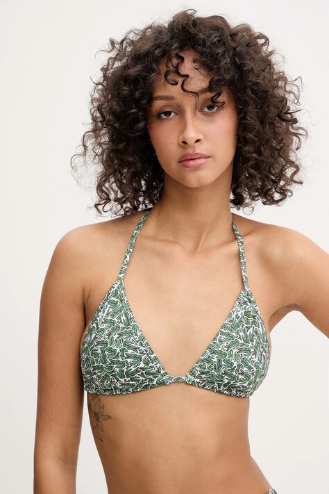 Bikini top Lacoste χρώμα: πράσινο, MF9588