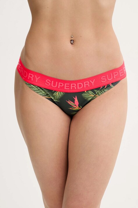 Μαγιό σλιπ μπικίνι Superdry χρώμα: πράσινο, W3010425A-E8F