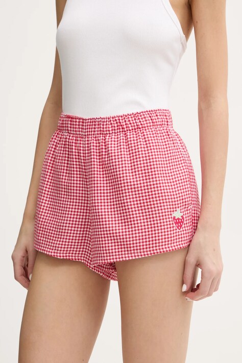 Σορτς πιτζάμας Hollister Co. χρώμα: κόκκινο, KI346-5015