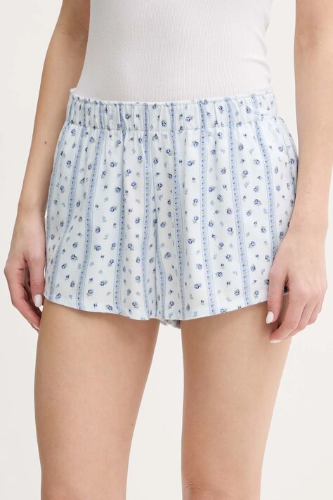 Σορτς πιτζάμας Hollister Co. χρώμα: μπλε, KI346-5032