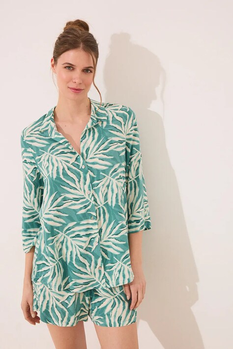 Πιτζάμα women'secret χρώμα: πράσινο, 4859415