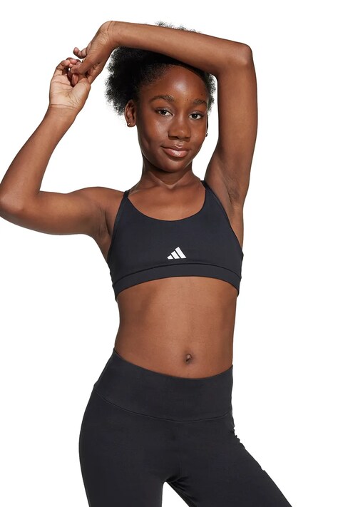 Παιδικό σουτιέν adidas χρώμα: μαύρο, JI6117