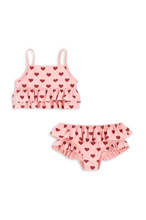 Παιδικό μαγιό δύο τεμαχίων Konges Sløjd MANUCA FRILL BIKINI GRS χρώμα: ροζ, KS103261