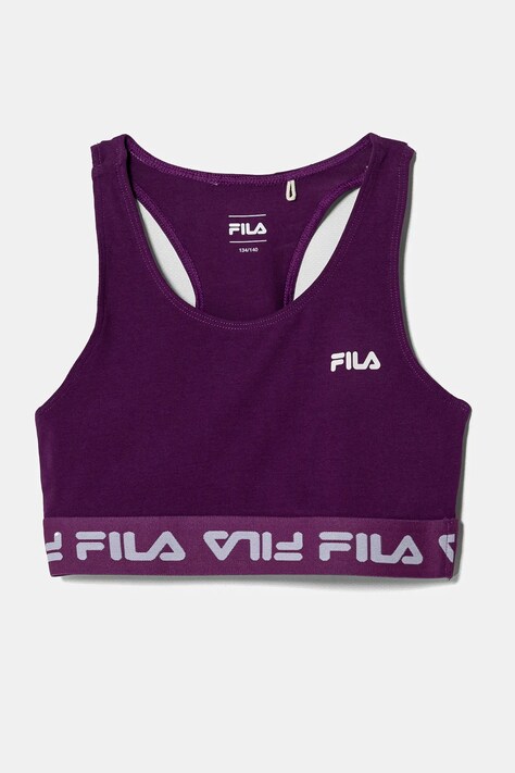 Παιδικό αθλητικό σουτιέν Fila LOHNWEILER χρώμα: μοβ, FAT0656
