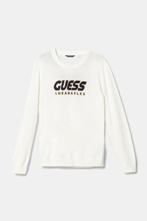 Παιδικό πουλόβερ Guess χρώμα: άσπρο, L5RR01 Z2BB0