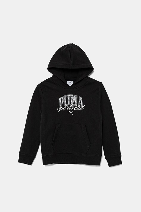 Παιδική βαμβακερή μπλούζα Puma CLASS Hoodie TR χρώμα: μαύρο, με κουκούλα, 685798