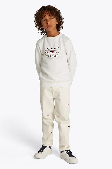 Παιδική μπλούζα Tommy Hilfiger χρώμα: άσπρο, KB0KB09569
