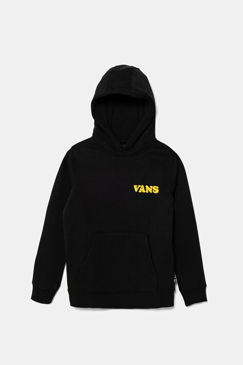 Παιδική μπλούζα Vans HASTA LA SHAKA χρώμα: μαύρο, με κουκούλα, VN000NWTBLK1