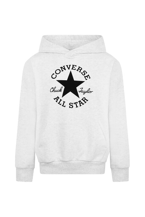 Παιδική μπλούζα Converse χρώμα: γκρι, με κουκούλα, 9CH002