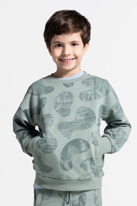 Παιδική μπλούζα Coccodrillo χρώμα: πράσινο, SAGE TIME BOY KIDS