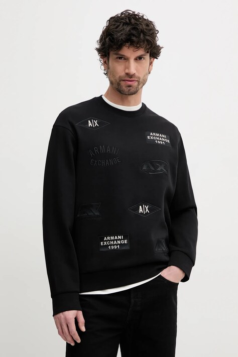 Μπλούζα Armani Exchange χρώμα: μαύρο, XM000479 AF10818