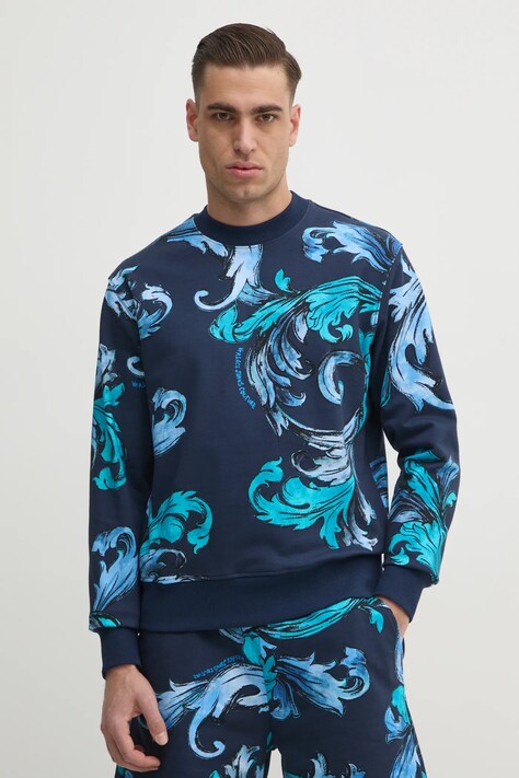 Βαμβακερή μπλούζα Versace Jeans Couture χρώμα: ναυτικό μπλε, 78GAI3R0 FS190
