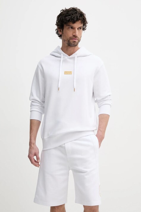 Βαμβακερή μπλούζα Versace Jeans Couture χρώμα: άσπρο, 78GAIT08 CF01T