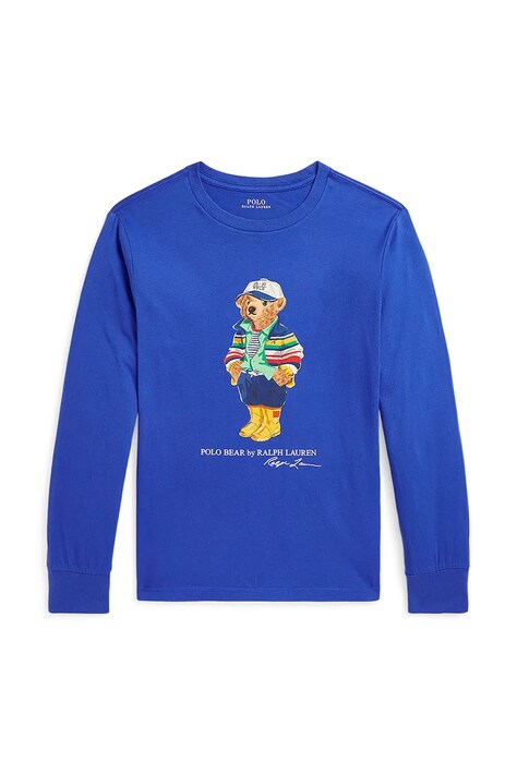 Παιδικό βαμβακερό μακρυμάνικο Polo Ralph Lauren χρώμα: μπλε, 323883620012