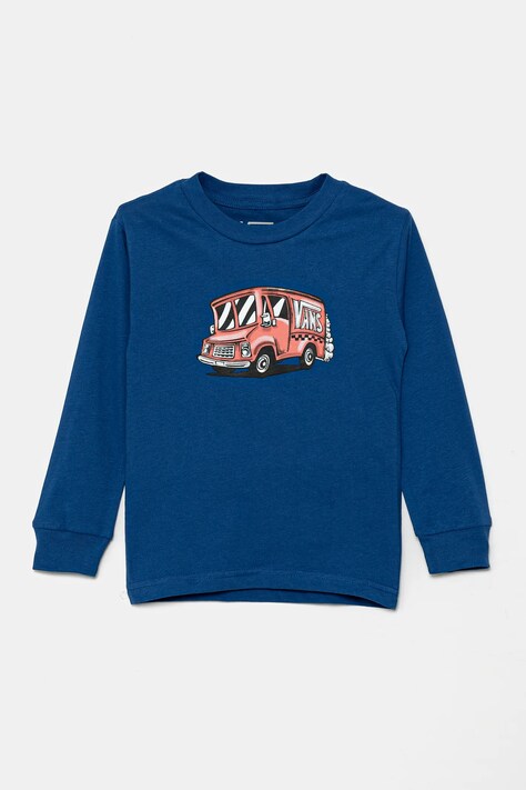 Παιδικό βαμβακερό μακρυμάνικο Vans Free Shipping χρώμα: μπλε, VN000MMF7WM1