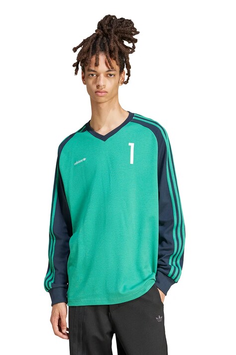 Μακρυμάνικο adidas Originals JERSEY χρώμα: πράσινο, JC8373