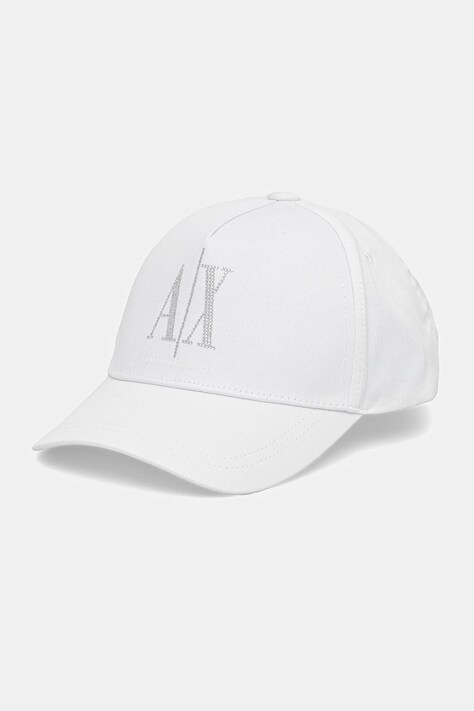 Βαμβακερό καπέλο του μπέιζμπολ Armani Exchange χρώμα: άσπρο, XW000957 AF13846