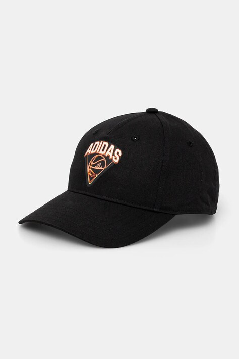 Καπέλο adidas HOOPS CAP χρώμα: μαύρο, JE3775
