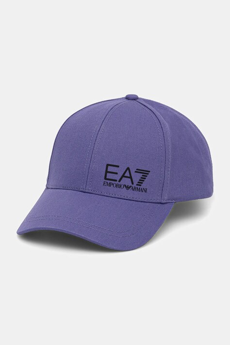 Βαμβακερό καπέλο του μπέιζμπολ EA7 Emporio Armani χρώμα: μοβ, AF11989.7X000005