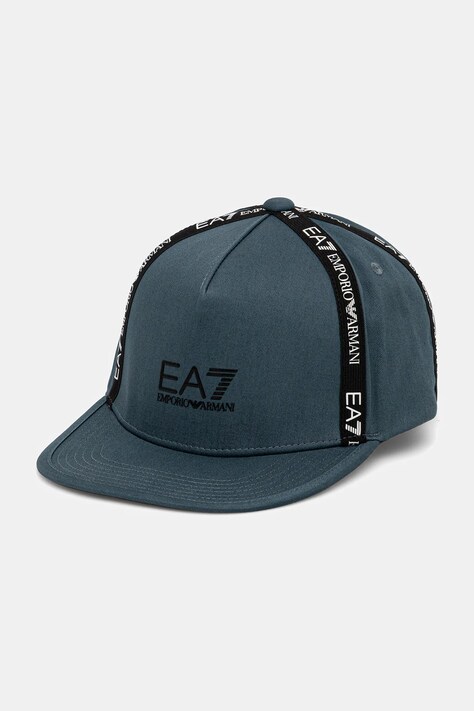 Βαμβακερό καπέλο του μπέιζμπολ EA7 Emporio Armani χρώμα: πράσινο, AF13265.7X000054