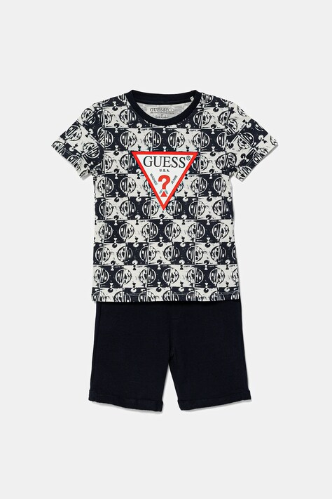Παιδικό βαμβακερό σετ Guess χρώμα: ναυτικό μπλε, N5GG05 K8HM4