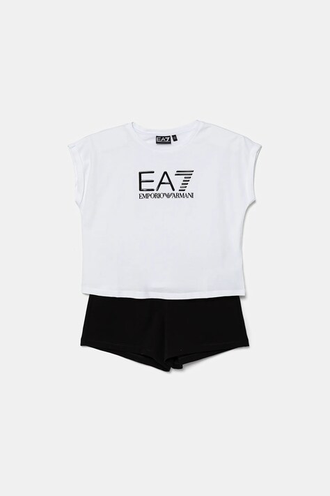 Παιδικό σετ EA7 Emporio Armani χρώμα: άσπρο, 7G000070 AF12503