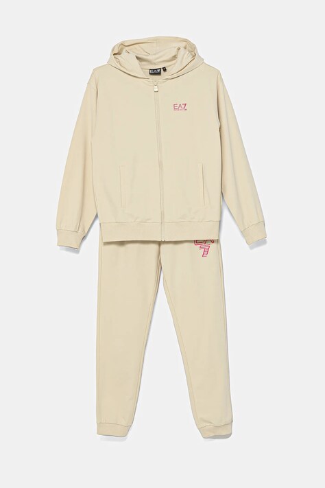 Παιδική φόρμα EA7 Emporio Armani χρώμα: μπεζ, 7G000048 AF13135