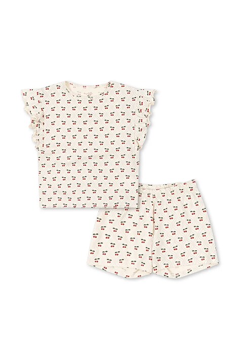 Σετ Konges Sløjd LIN FRILL SET GOTS χρώμα: μπεζ, KS103199