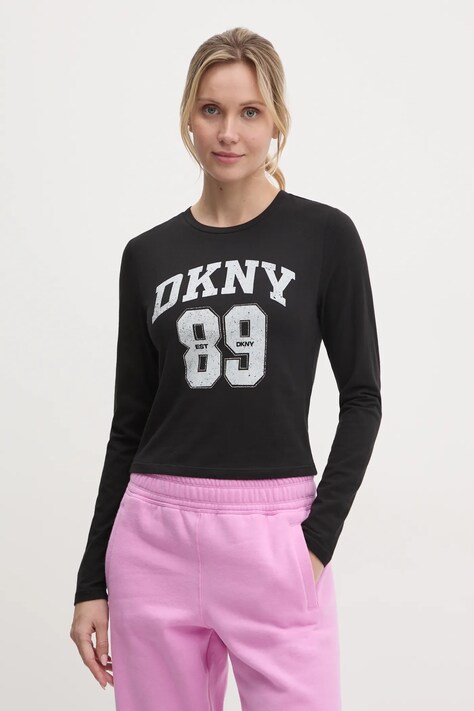 Μακρυμάνικο Dkny χρώμα: μαύρο, DP4T9979