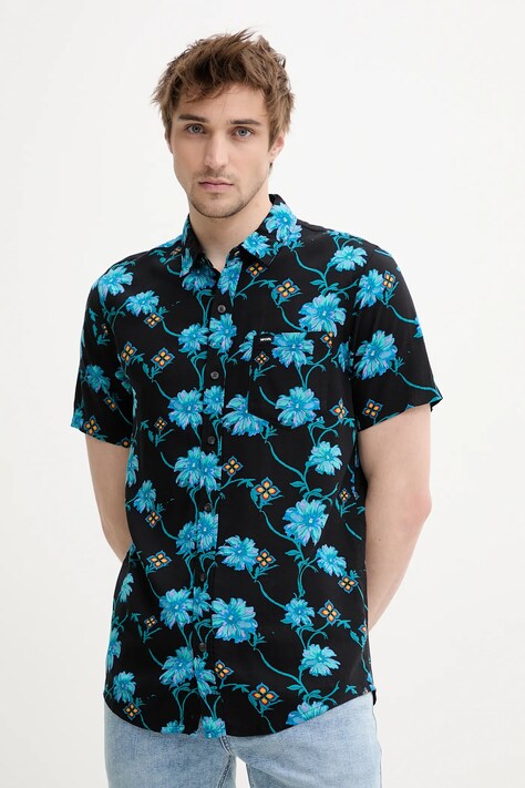 Πουκάμισο Rip Curl χρώμα: μαύρο, 04NMSH