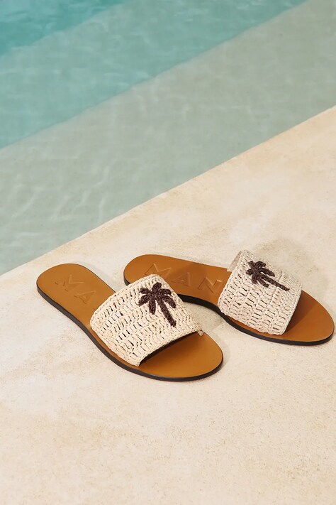 Παντόφλες Manebi Leather Sandals χρώμα: άσπρο, Q 5.1 Y0