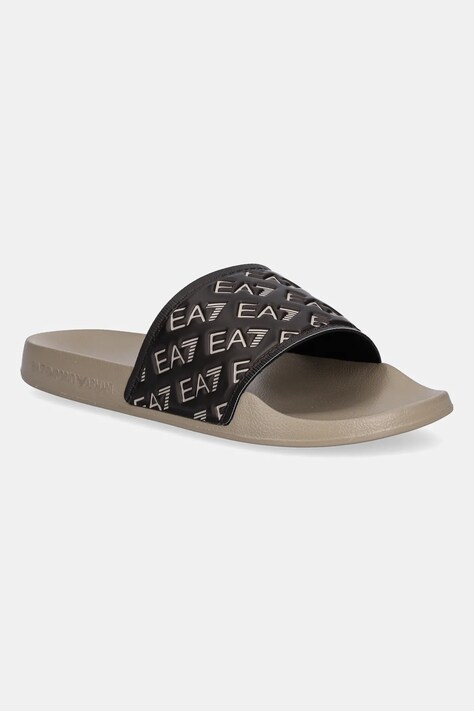 Παντόφλες EA7 Emporio Armani χρώμα: μπεζ, AF15125.7X000109